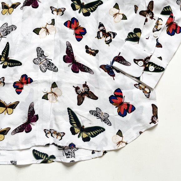 Equipment Slim Signature Silk Shirt Butterfly Print Size Small NEW NWT - Picture 5 of 11